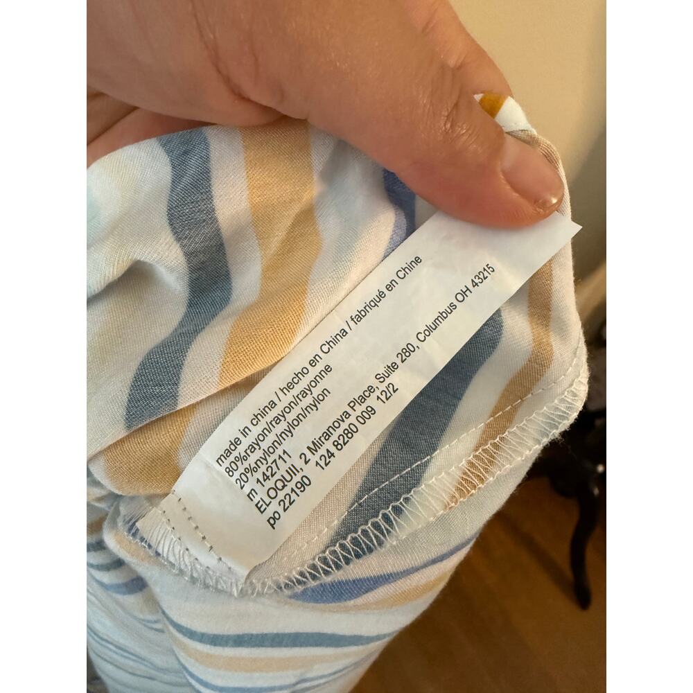 Eloquii Blue & Yellow Striped Dress Size Striped 16 - Picture 9 of 10